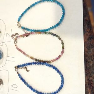 Mix stone sterling silver bracelet